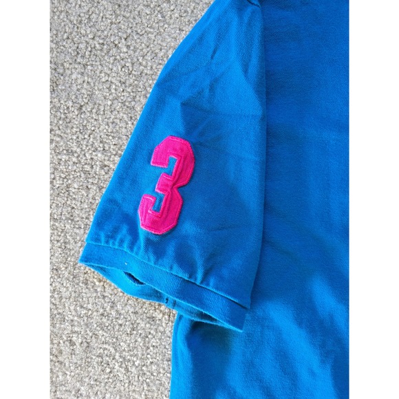 U.S. Polo Assn. Big Pony Embroidered Logo Classic Polo Shirt Blue Pink Size XXL - Picture 6 of 8